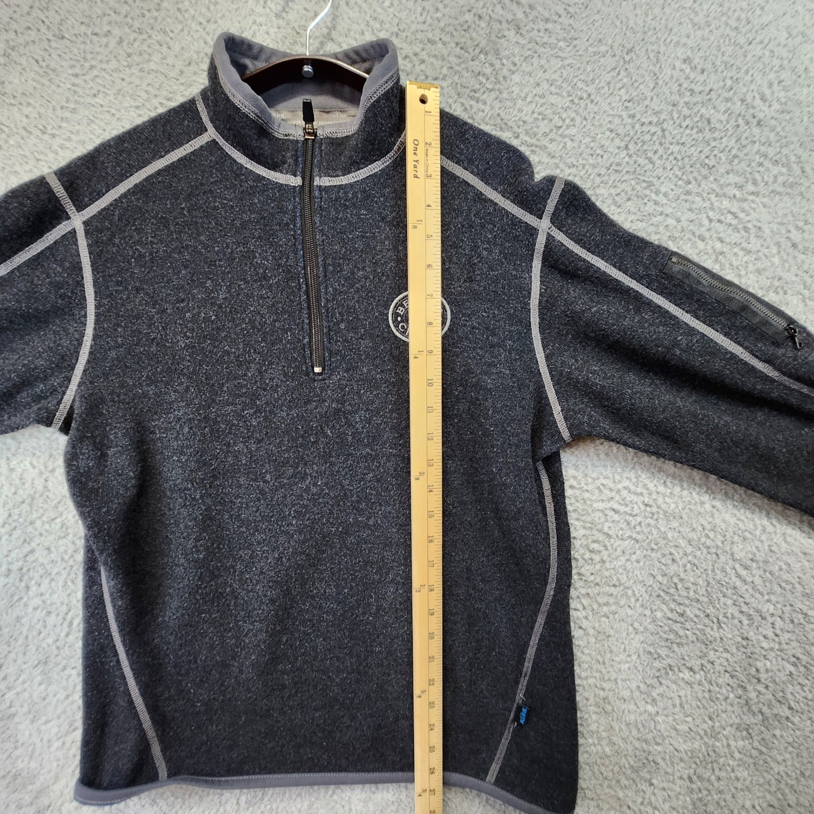 Kuhl Beaver Creek Chianti Fleece 1/4 Zip Pullover Mens Medium Polyester Blend