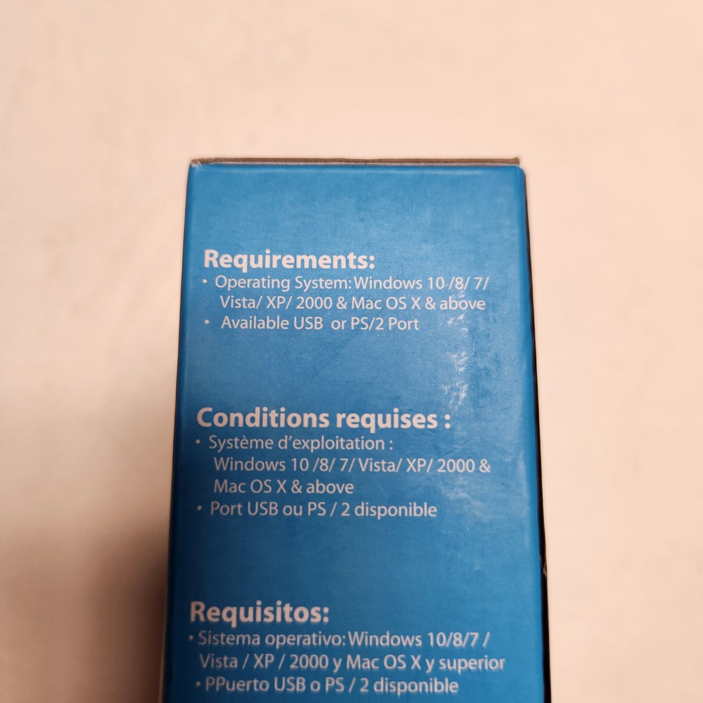 Adesso 3 button desktop ps/2 optical scroll mouse HC-3003PS NEW