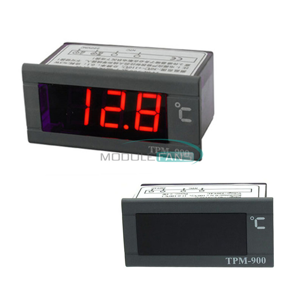 TPM-900 220V Digital Temperature Controller LED Panel Meter with Sensor GM