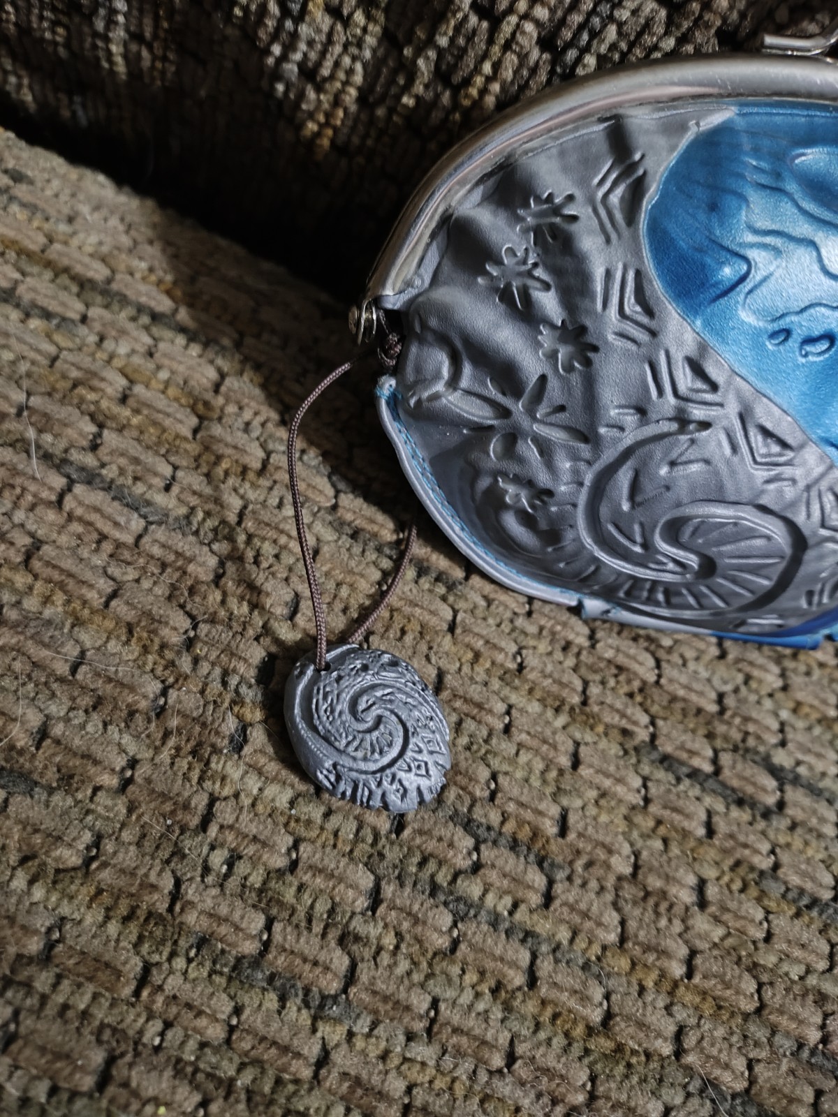 Disney Store Moana Coin Purse Heart Of Te Fiti Stone Shape Clean