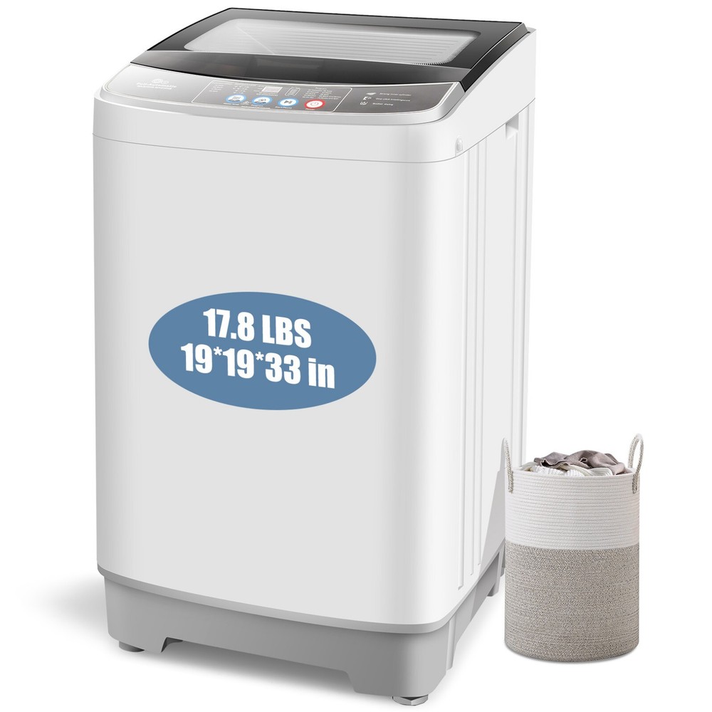 Washing Machine Full Automatic 17.8LB Top-Loading Compact Laundry Washer & Dryer