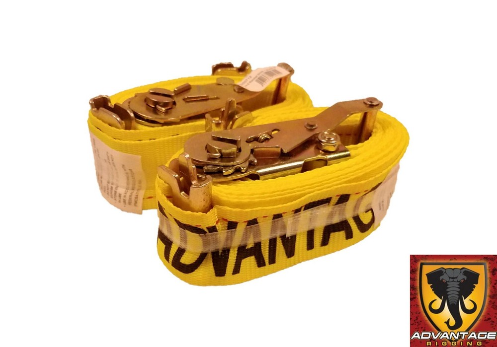Transport Hauling Load Package - (2) E-Track 12' Ratchet Tie Down Strap