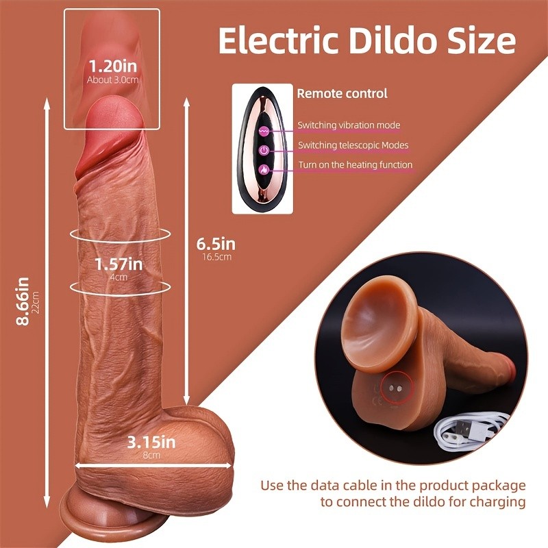 Remote Realistic Dildo Thrusting Vibrator G-spot Suction Cup Sex Toys for Women