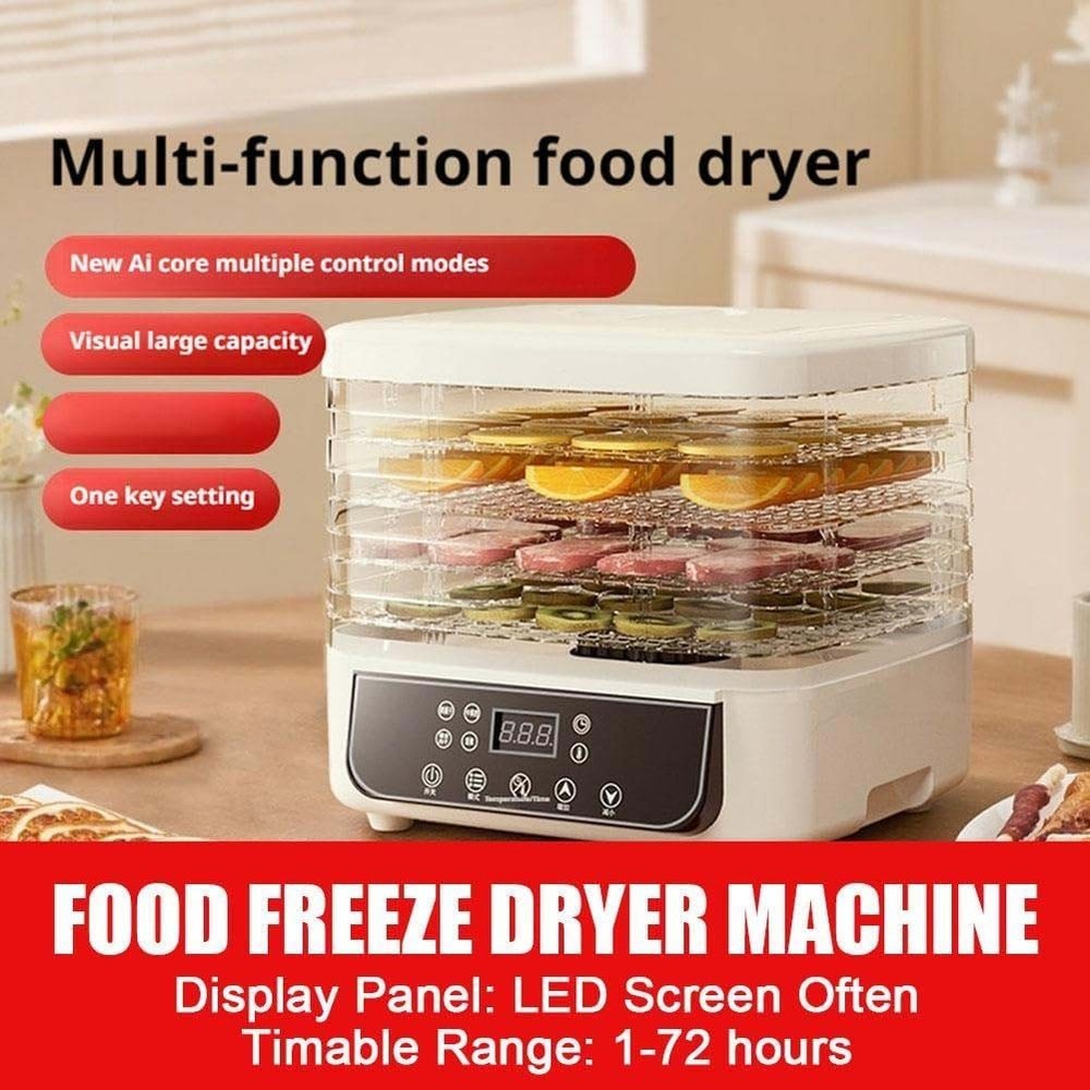 5-Trays Food Dehydrator Machine Adjustable Temperature for Jerky Fruit Vegetable