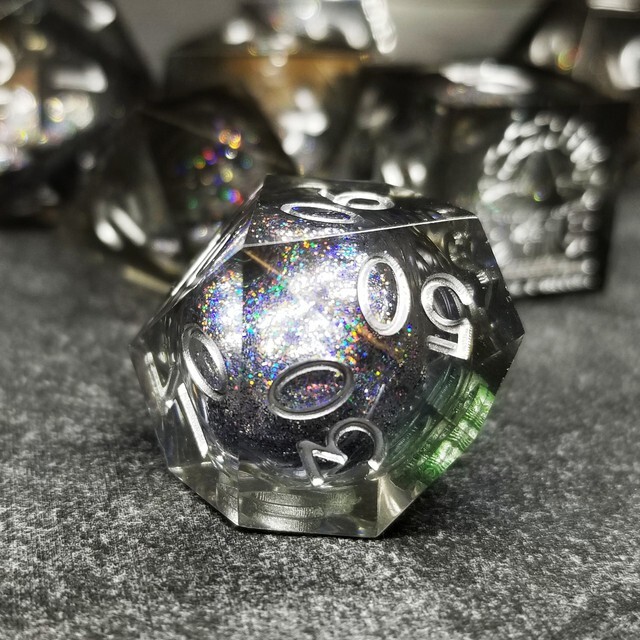 Sage's Spirits - Nocturnal Spirits Liquid Core Sharp Edge Resin Dice Set