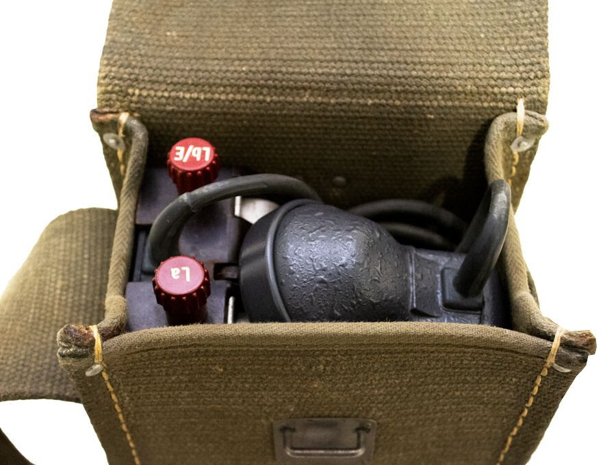 Vintage Swiss Army EN50-A Field Telephones, 4 Phones and Crate