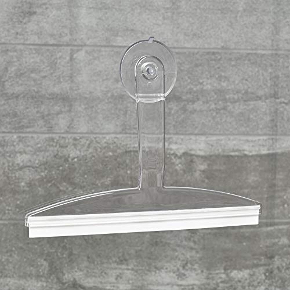 iDesign 22300 Plastic Plastic Suction Squeegee with Storage Hook Shower, Window,
