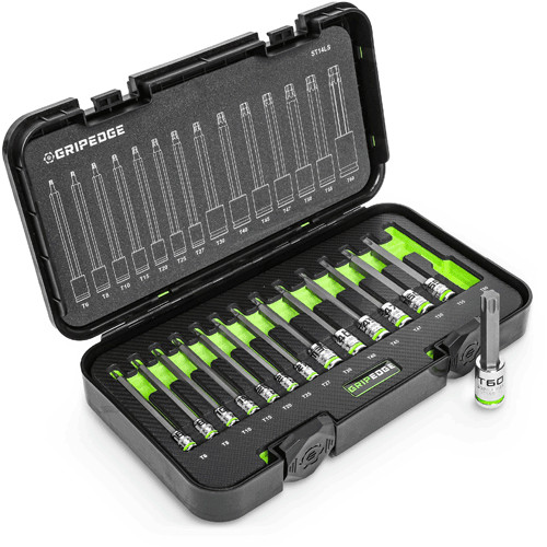 Grip Edge Tools ST14LS   14 Piece Long RPT Star Driver Set