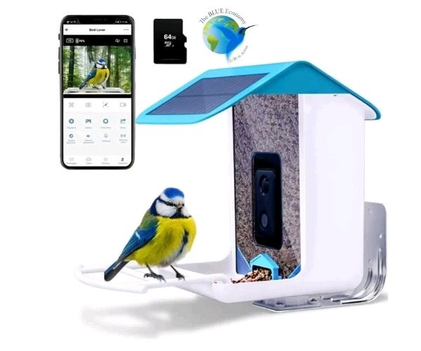 SHARPER IMAGE BIRD FEEDER SMART AI RECOGNITION BD002 REMOTE CONTROL CAMERA, NIB
