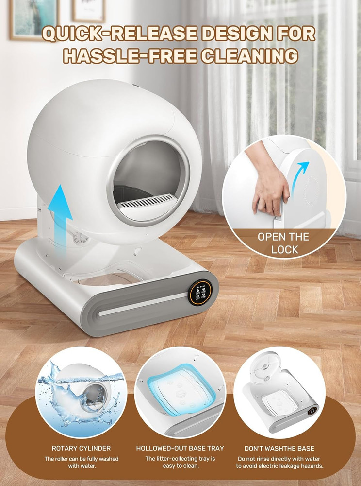 Automatic Litter Box, (2026) Multi-Function Upgrade Robot Self Cleaning Litter B