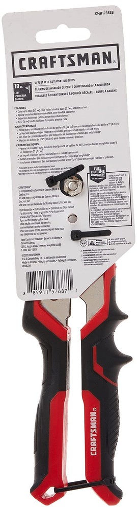 CRAFTSMAN Aviation Snips, Offset Left CMHT73559