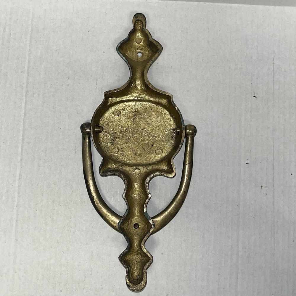 Large Solid Brass Door Knocker Vintage 8.5 Inches