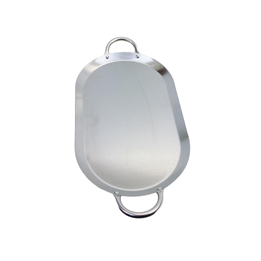 19" Rectangular Stainless Steel Serving Platter Ottoman Tray for Dining, Buffet