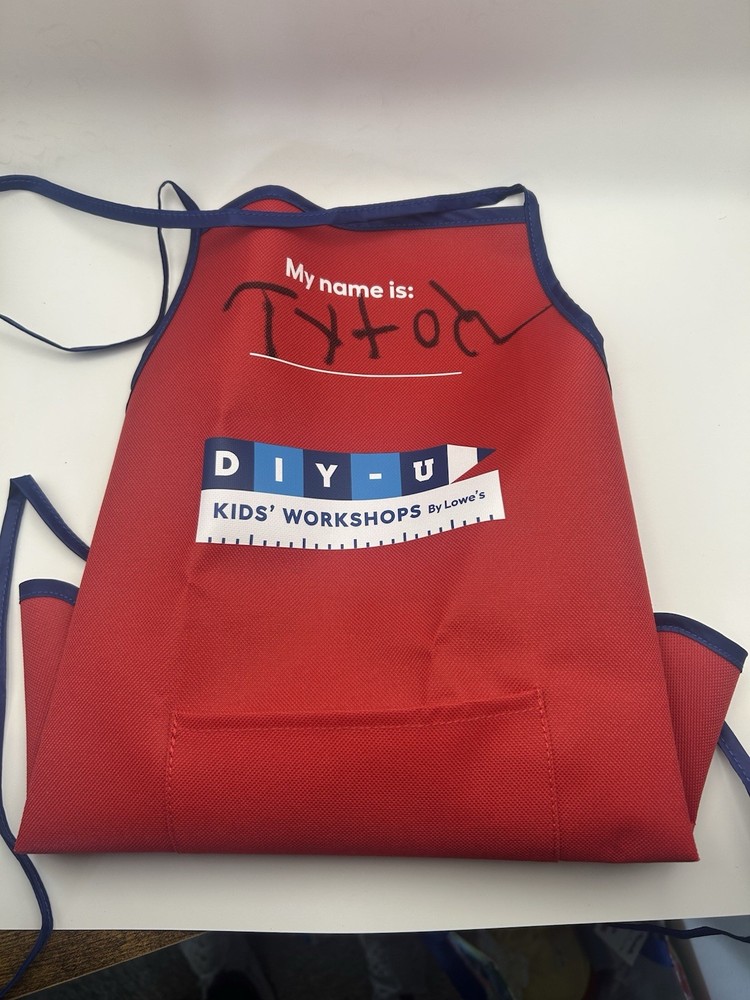 2-PC Lowes Red Kids DIY-U Workshop Tool Apron
