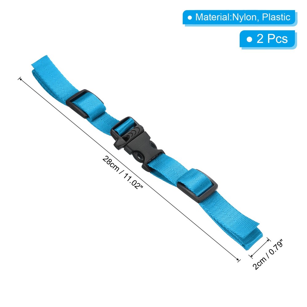 Backpack Belt Strap, 2 Pcs Adjustable Strap with Quick-Release Buckle, Blue