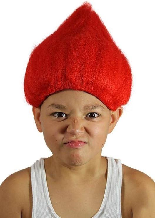 Troll Red Wig One Size Fits All