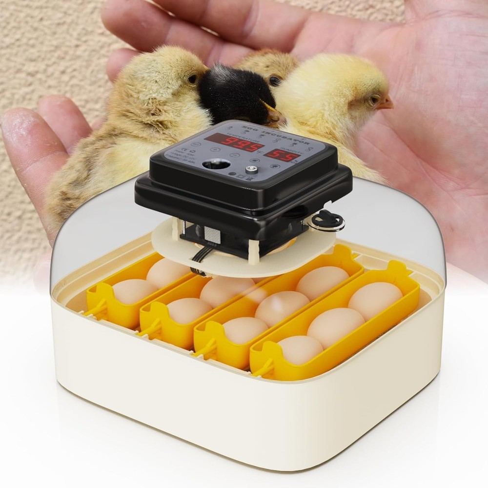 Egg Incubator with Automatic Egg Turning and Humidity Control 16 Eggs