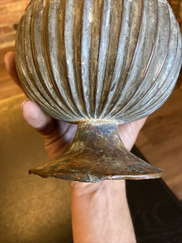 Antique Middle Eastern Islamic Copper Or Brass Jug Vessel Pitcher Arabic Script
