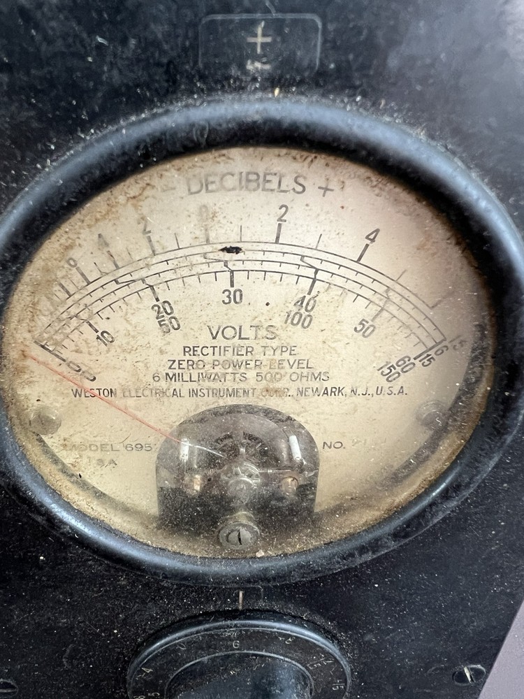 Weston Model 695 Power Level Indicater Type 3A Untested Decibel Voltmeter