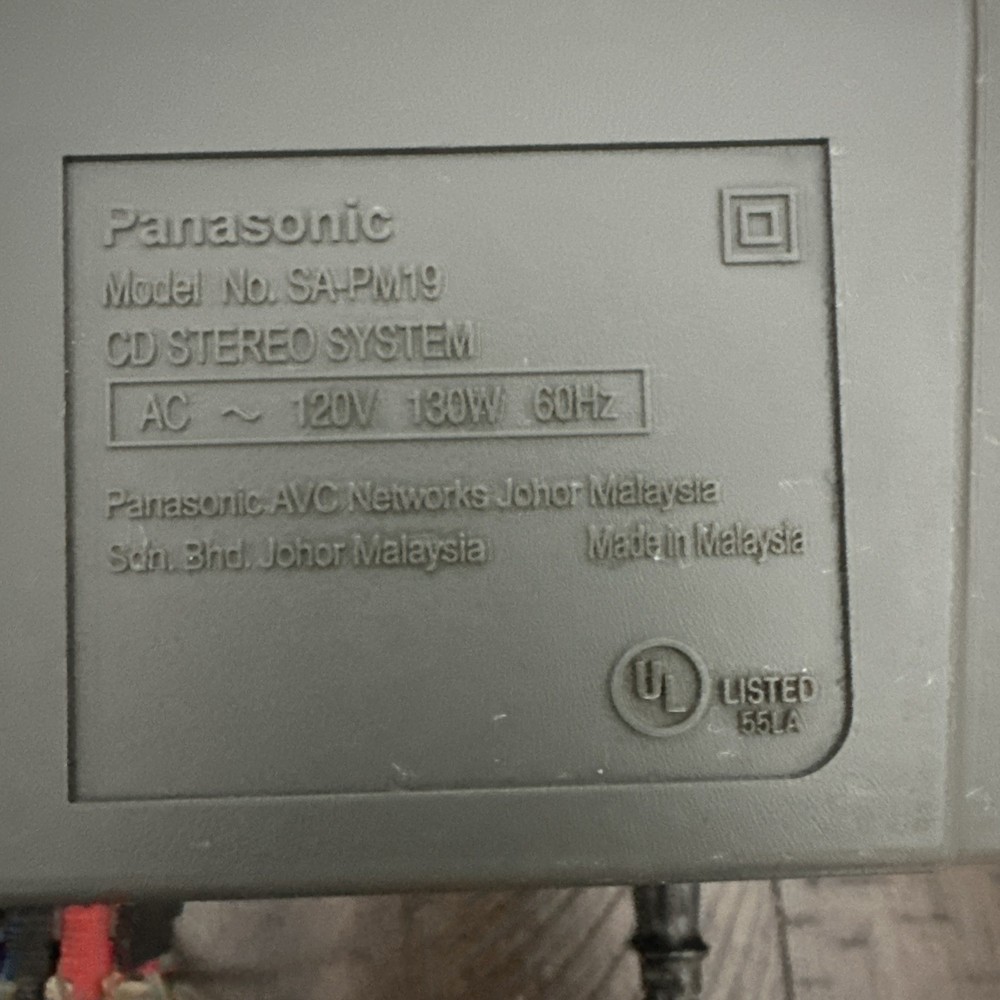 Panasonic SA-PM19 CD Stereo Cassette System 5 Disc Changer **READ