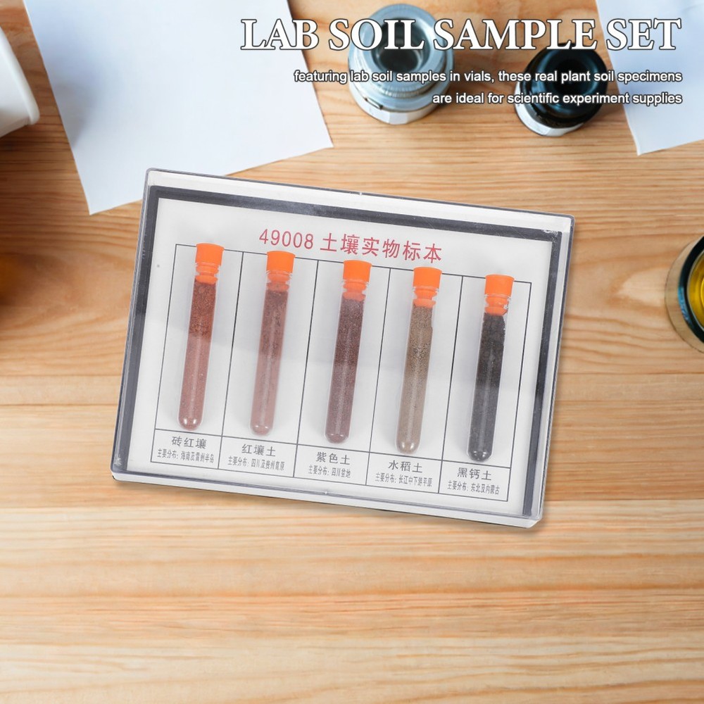 Geographical Soil Specimens Laboratory Sample Collection Set Experiment