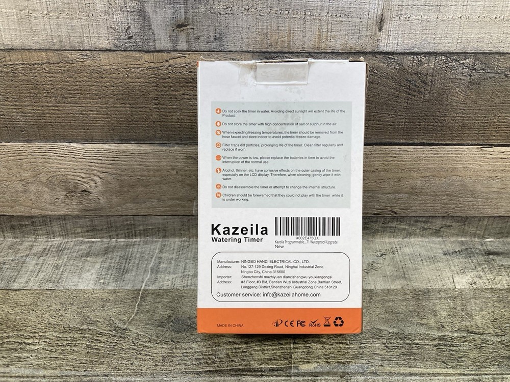 Kazeila Automatic Water Timer Programmable Irrigation LCD Display Black New