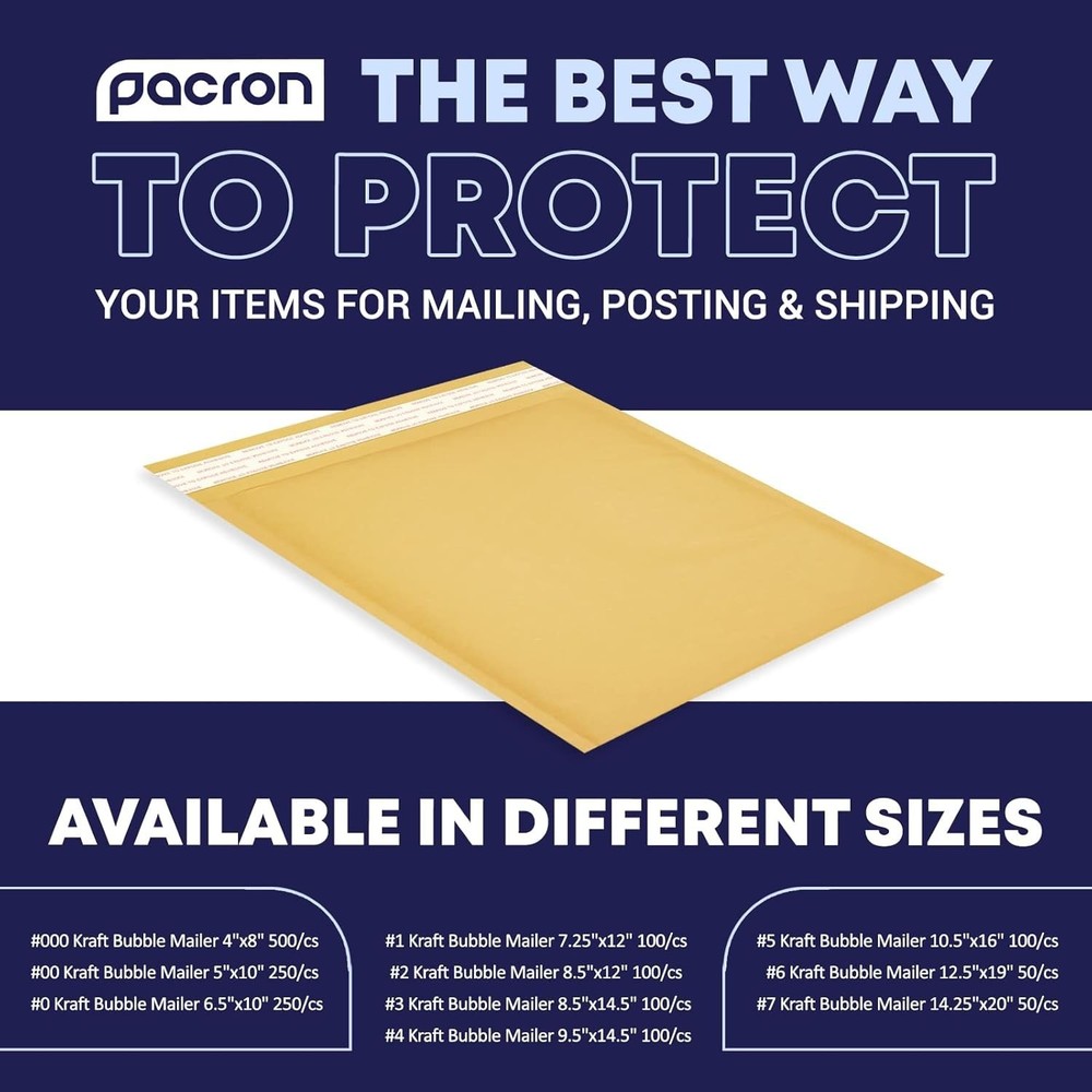 Kraft Padded Bubble Mailers Shipping Envelopes for Documents & More