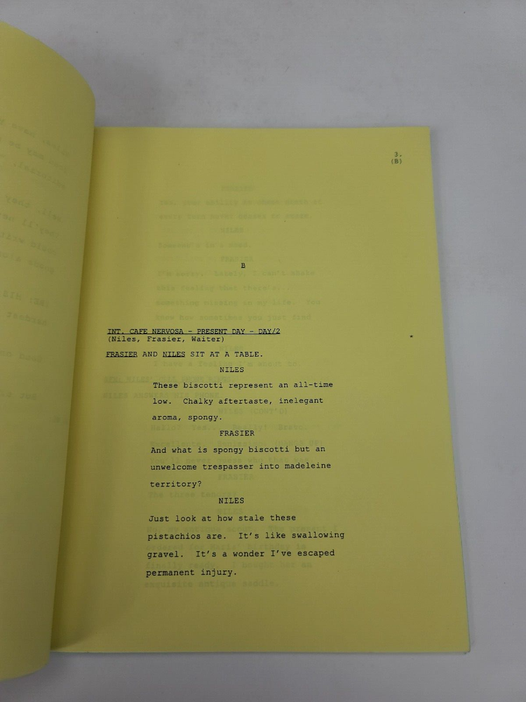 FRASIER / Rob Hanning 1997 TV Script, "Where Every Bloke Knows Your Name"