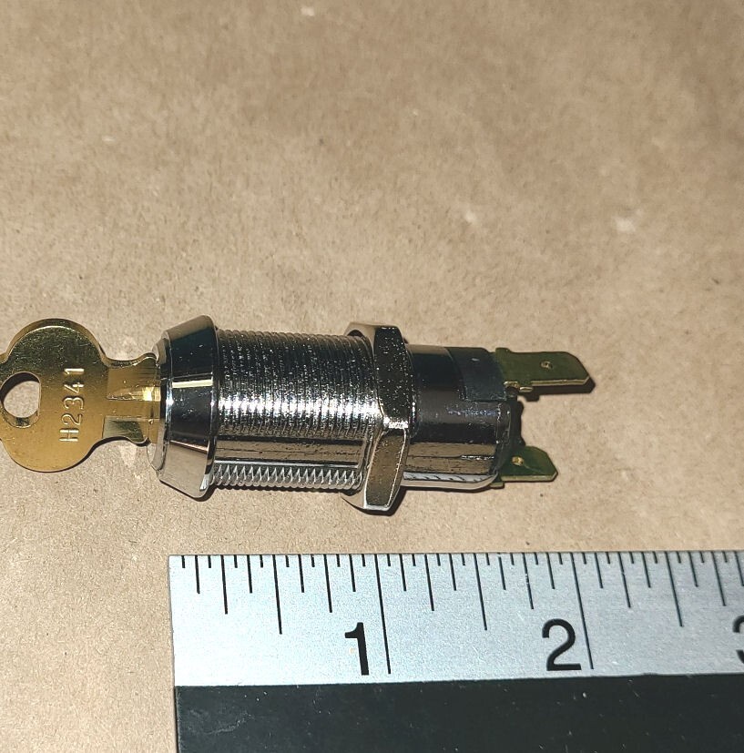 Lock electrical key switch with ( momentary - spring return ) with 1 key - New