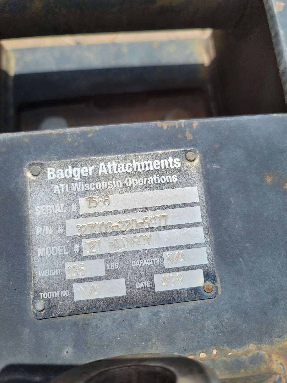 TC51 Breaker Technology Inc Hydraulic Compactor W/ Badger Attachment