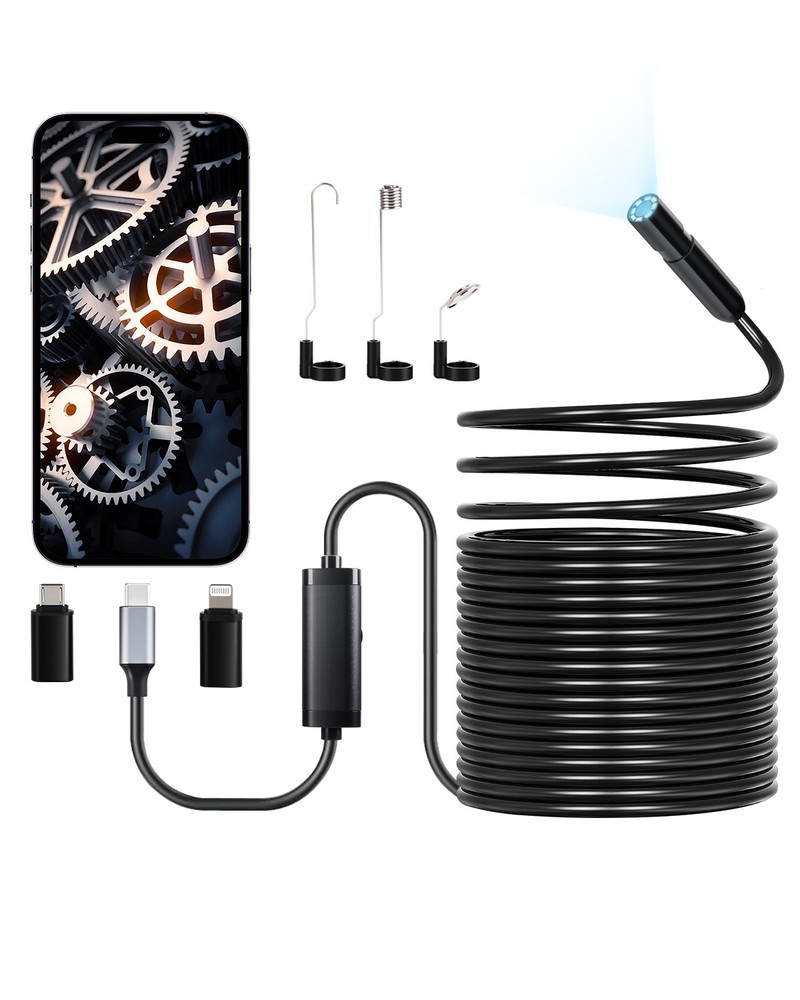 Uimoso Endoscope Camera 1920P HD Borescope for Android & IOS with 49.2FT Cable