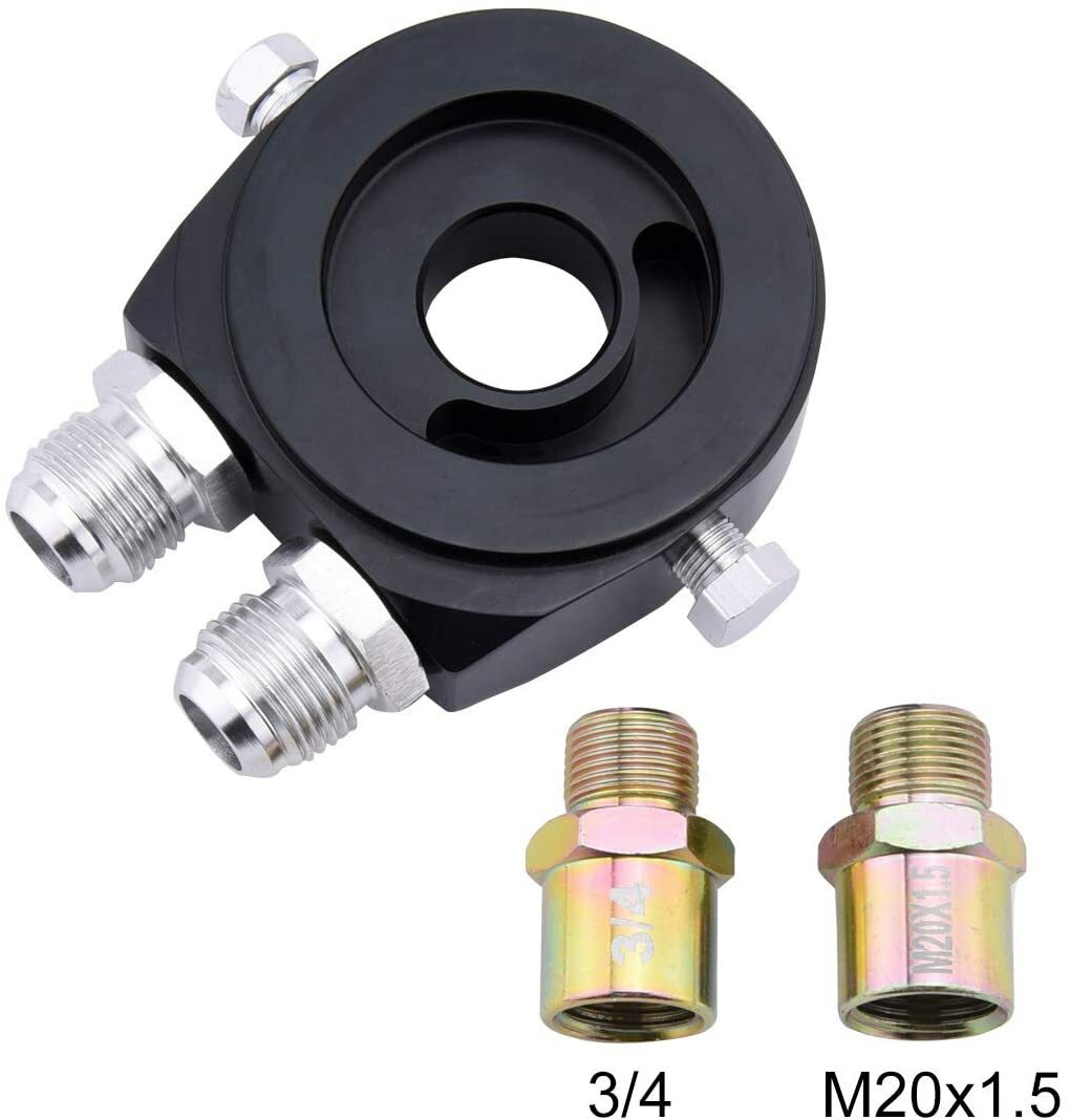 Universal Engine Transmission Oil Cooler + 15 Rows AN10 Filter Adapter Hose Kit