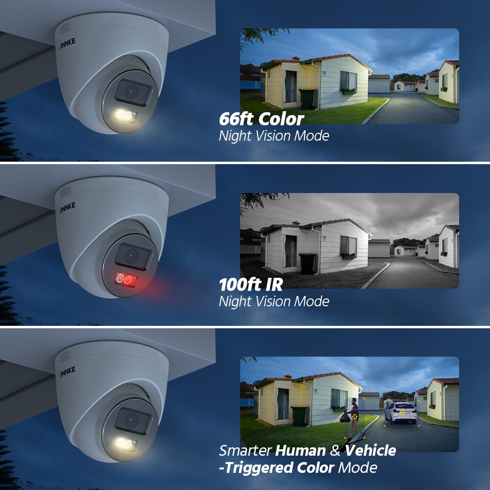 ANNKE Security Camera 5MP POE Audio Surveillance Outdoor Color Night Vision AI
