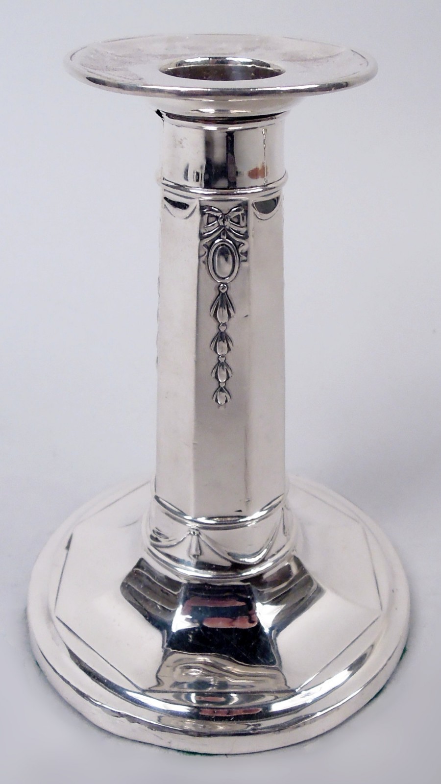 Goldsmiths & Silversmiths Candlesticks Antique English Sterling Silver 1905