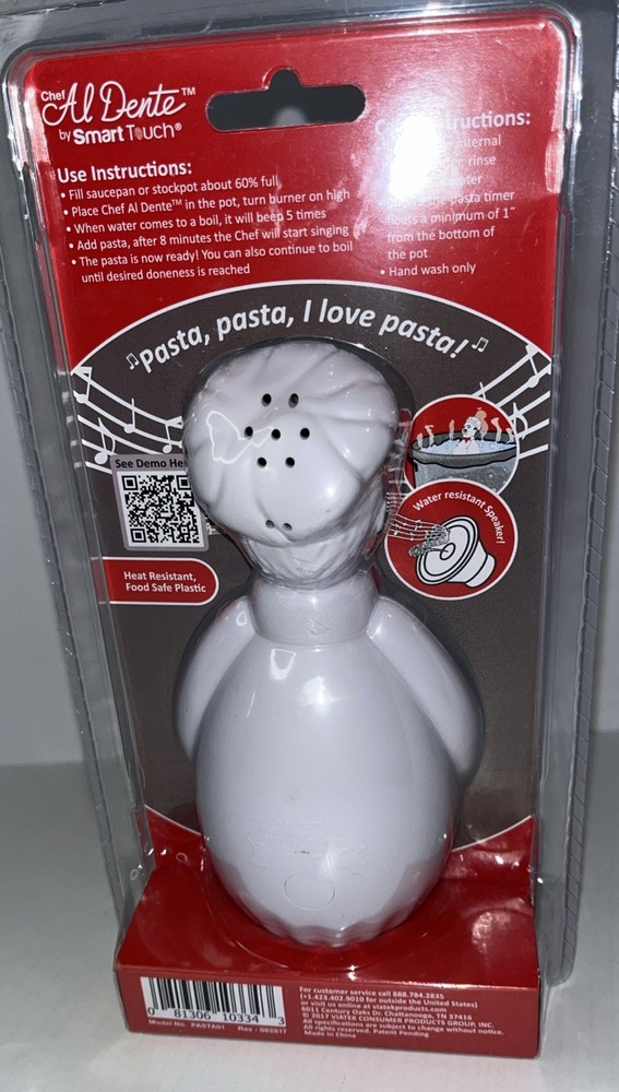 Chef Al Dente Singing Pasta Timer By Smart Touch PASTA01