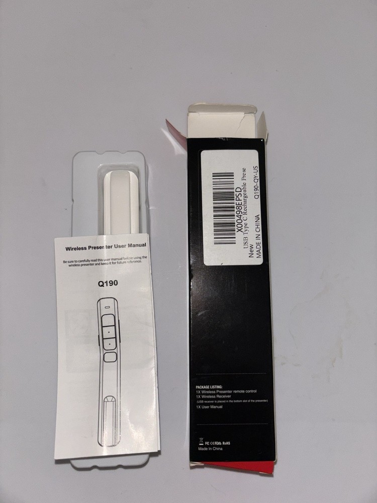 Presentation Clicker USB-C Plug & Play Remote Controller New Slides PowerPoint