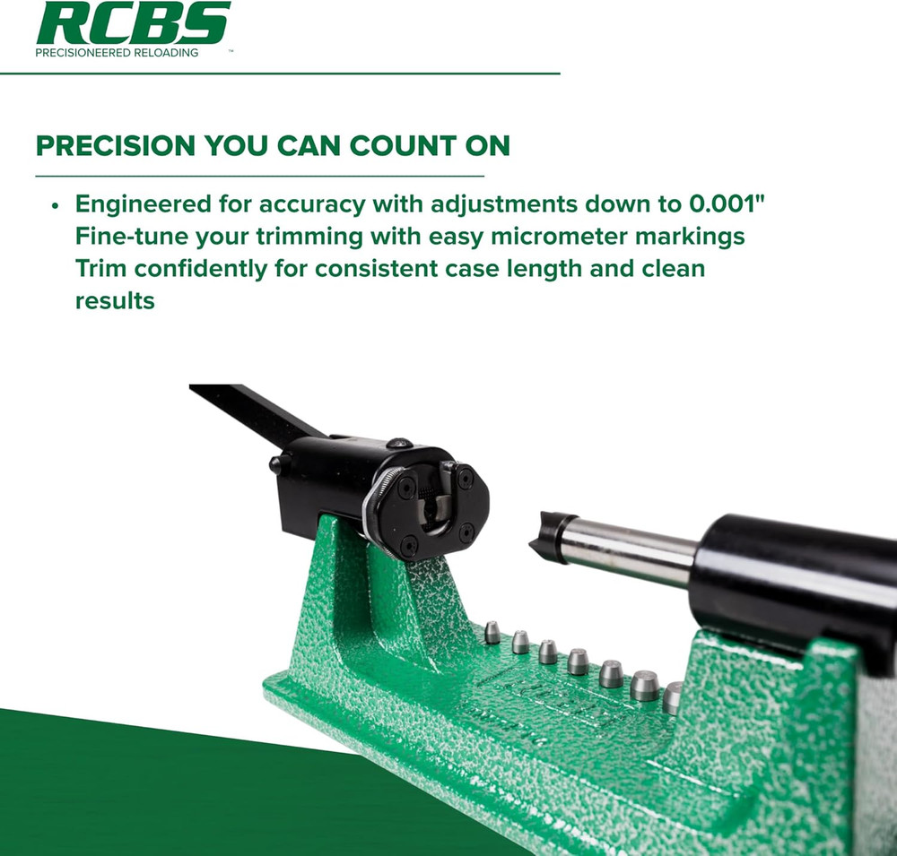 Trim Pro-2 Manual Case Trimmer Kit, Precision Trimming Kit for Reloading, Multi