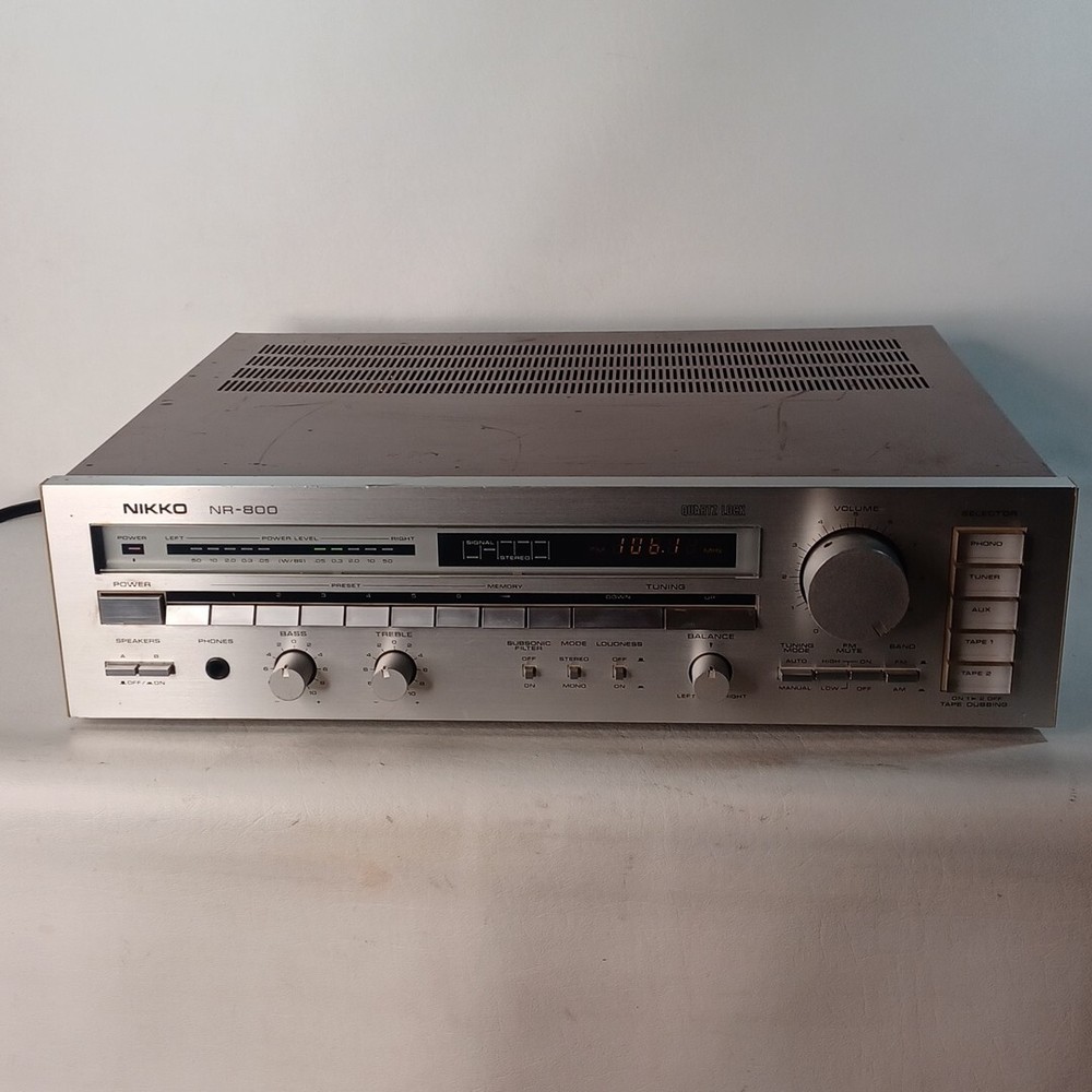 NIKKO NR-800 Receiver Silver, Tested & Working