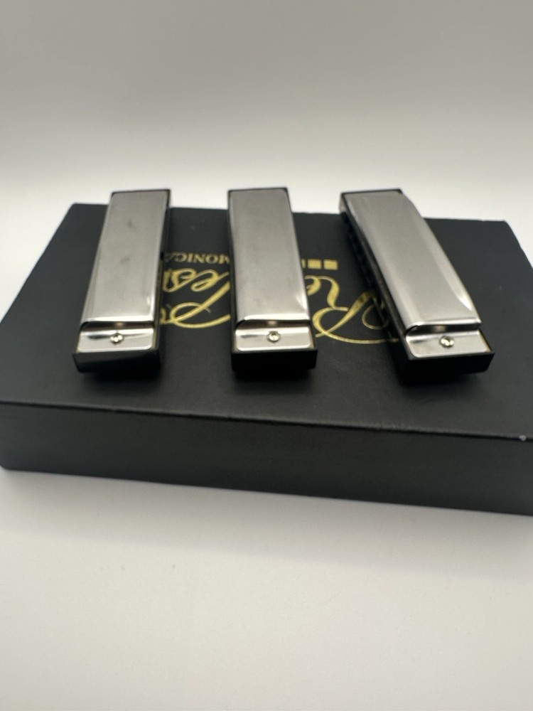 3 Reckless Harmonics With Case Keys E-A-G (3 Harmonicas)