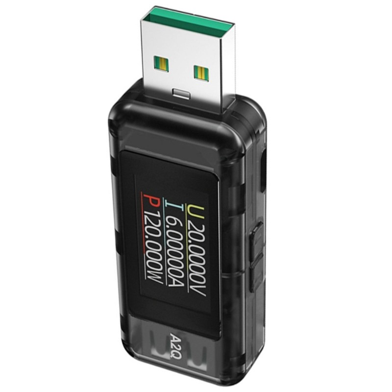 A2Q USB Power Meter Tester 8A 120W Digital Multimeter Voltage Current Tester USB