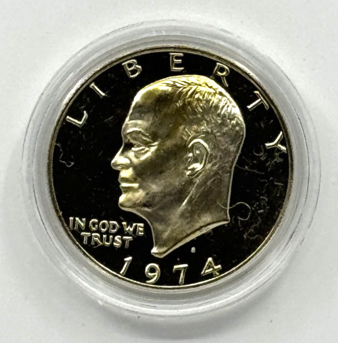 1974-S Eisenhower Silver Dollar Proof In Protective Capsule