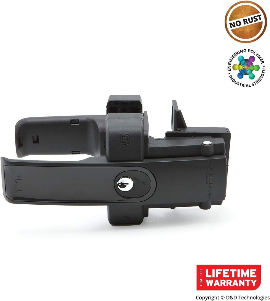 LokkLatch Magnetic Gate Latch with Dual-Sided Push/Pull Design, Key-Lockable ...