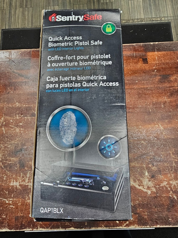 SENTRY SAFE QUICK ACCESS BIOMETRIC PISTOL SAFE QAP1BLX