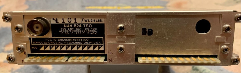 Narco NAV 824 TSO - Bad Display - Otherwise Working When Removed