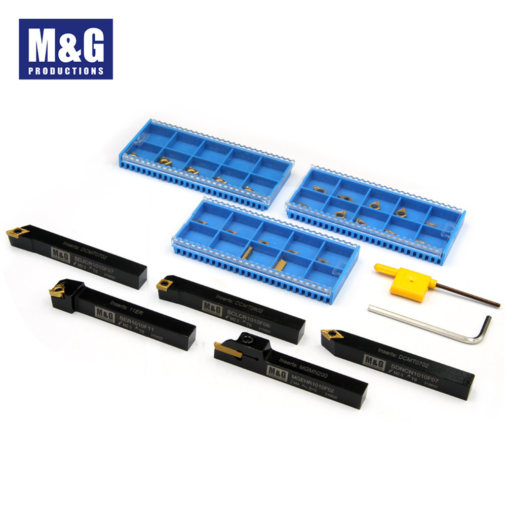 5pcs Indexable Tool Holders Set, 10mm/12mm