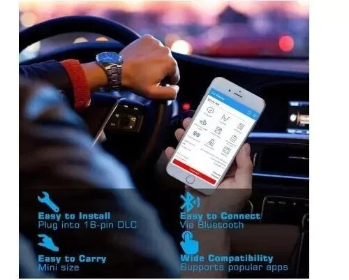 Veepeak Mini Bluetooth OBD2 Scanner OBD II Car Diagnostic Scan Tool for Android