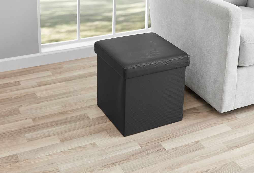 Collapsible Storage Ottoman Cream