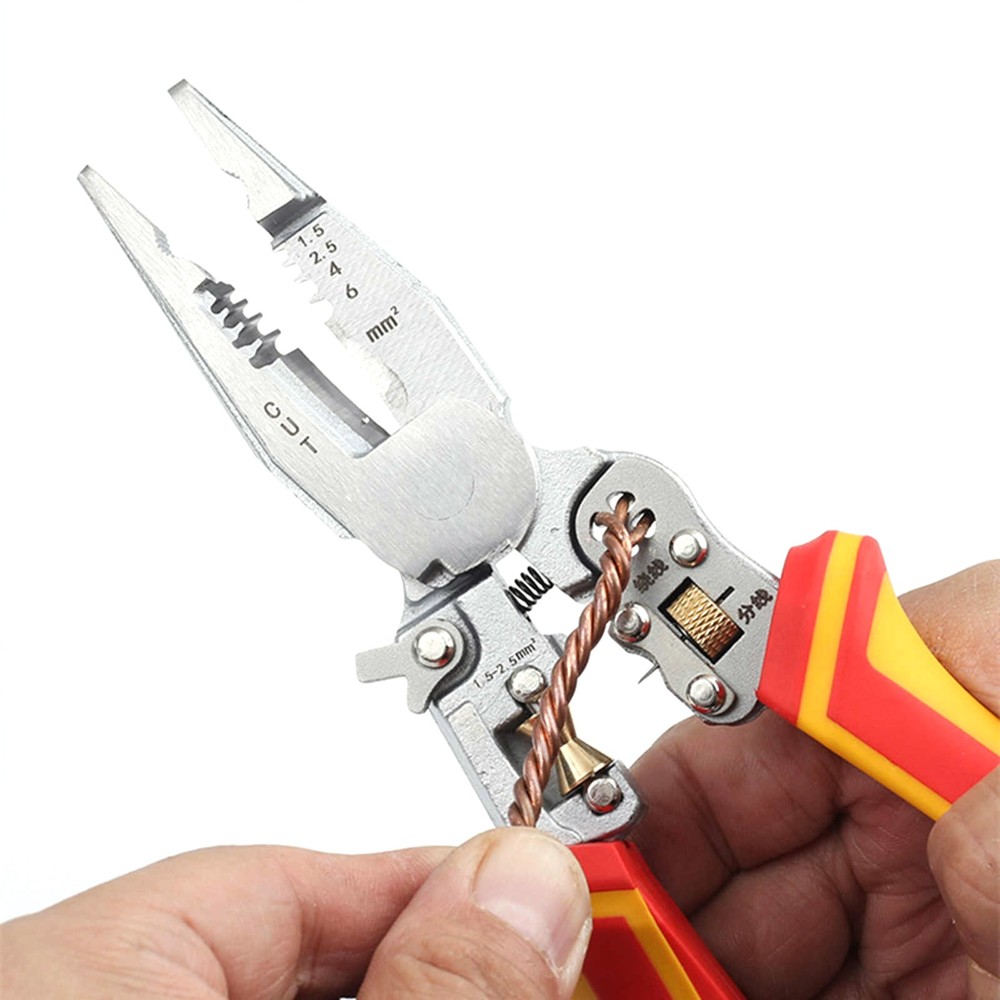 Voltage Tester Wire Stripper Pliers Multi Tool for AC DC Wire Twisting Cutting