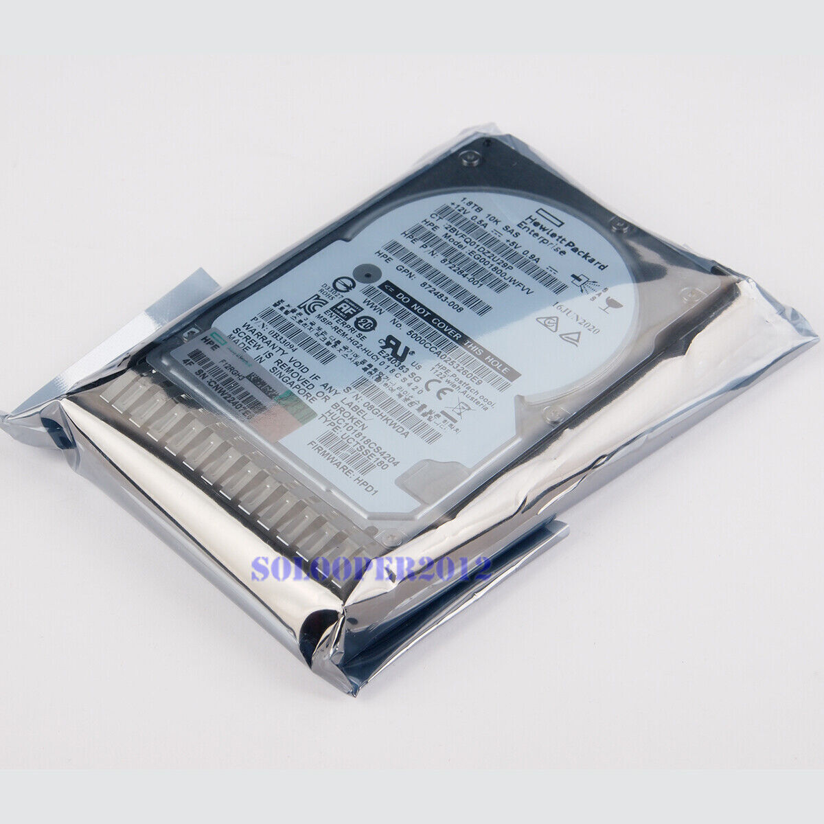 HP 1.8TB 872481-B21 872738-001 SAS 10K 12Gb/s 2.5" SC ENT 512E DS FIRMWARE HDD