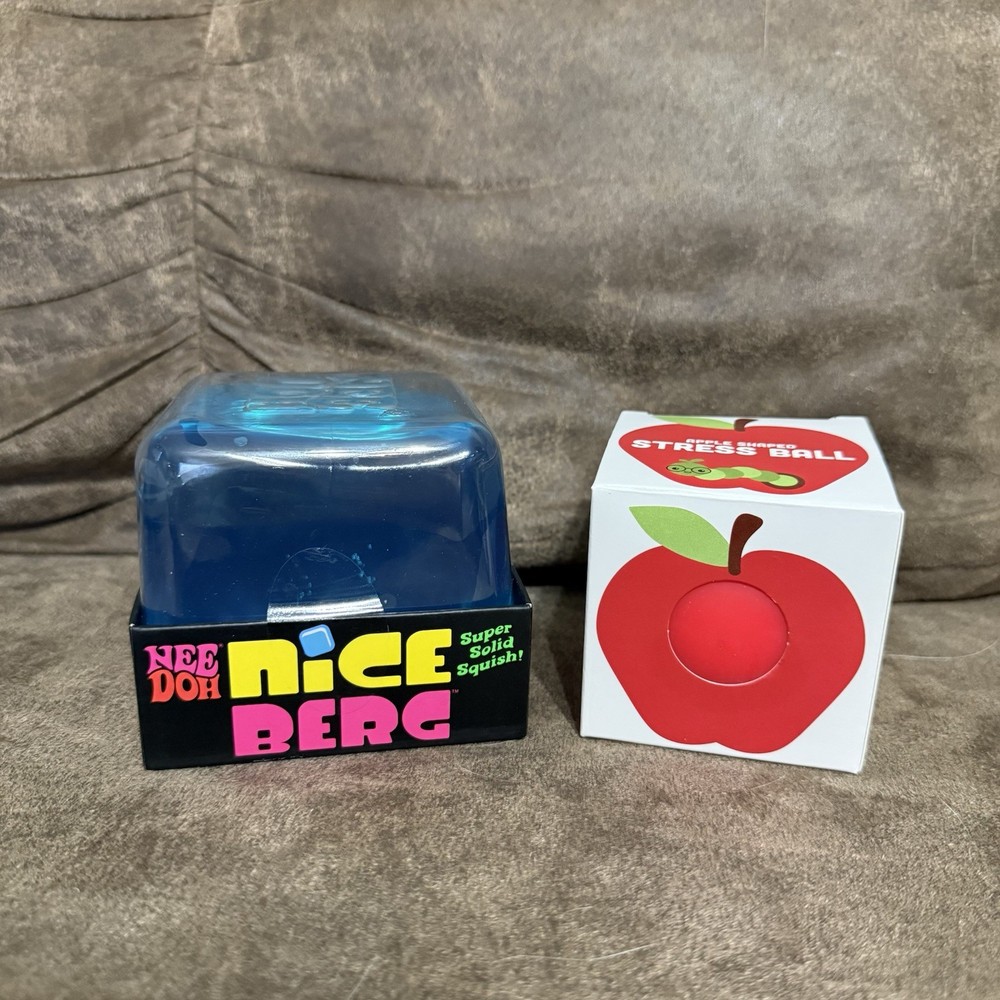 NeeDoh Nice Berg Blue XL Giant Nee Doh Niceberg Solid Squish Cube Ice Block New